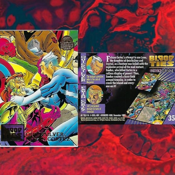 1994 Marvel Trading Cards - Blood Ties Full Set of 9 - Picture 10 of 11